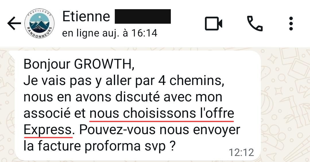 Témoignages Etienne GROWTH